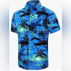 SheLucki Mens Hawaiian Shirts Are Made of 95% Polyester, 5% Spandex Fabric.